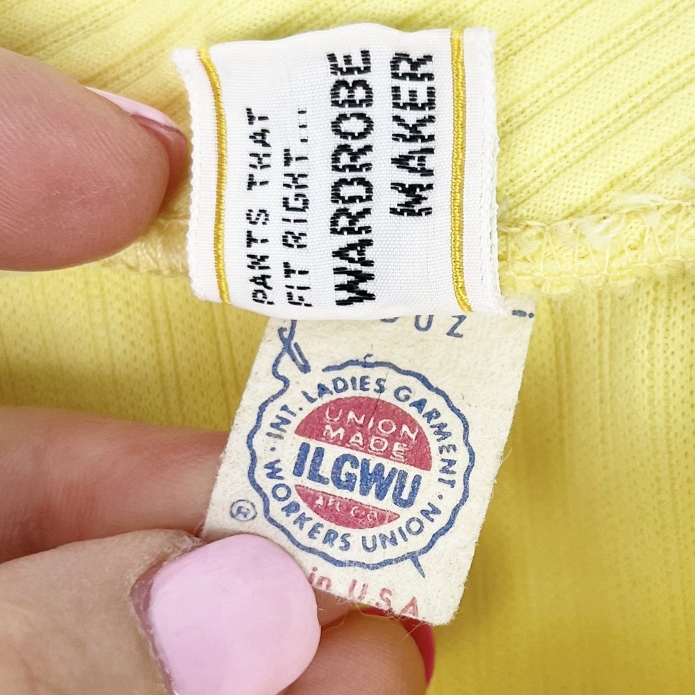 Madison Wardrobe Maker Vintage Yellow Pantsuit 70s - Picture 12 of 16